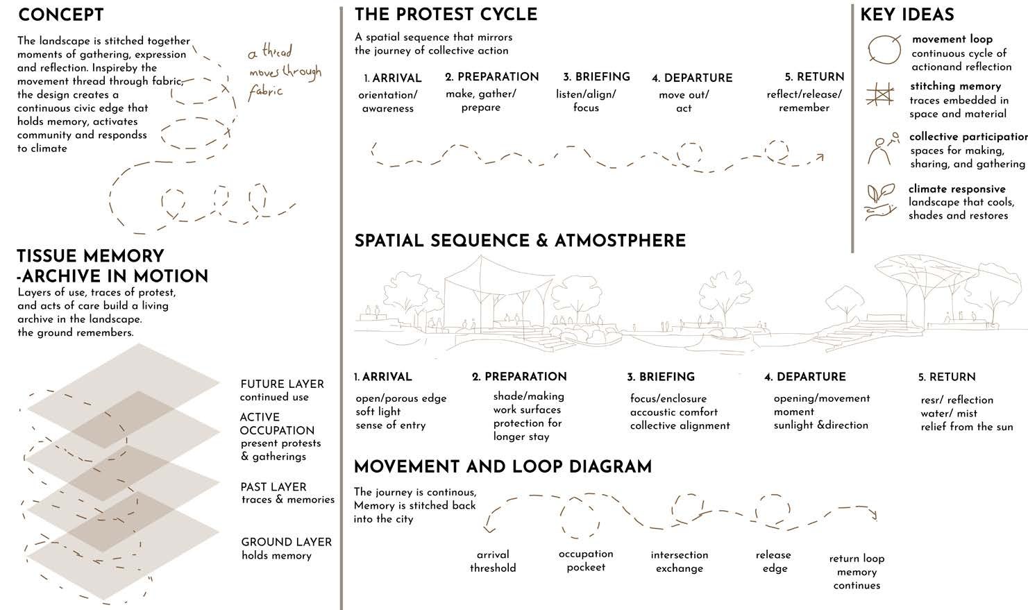 Conceptual approach: the protest cycle and spatial sequence
